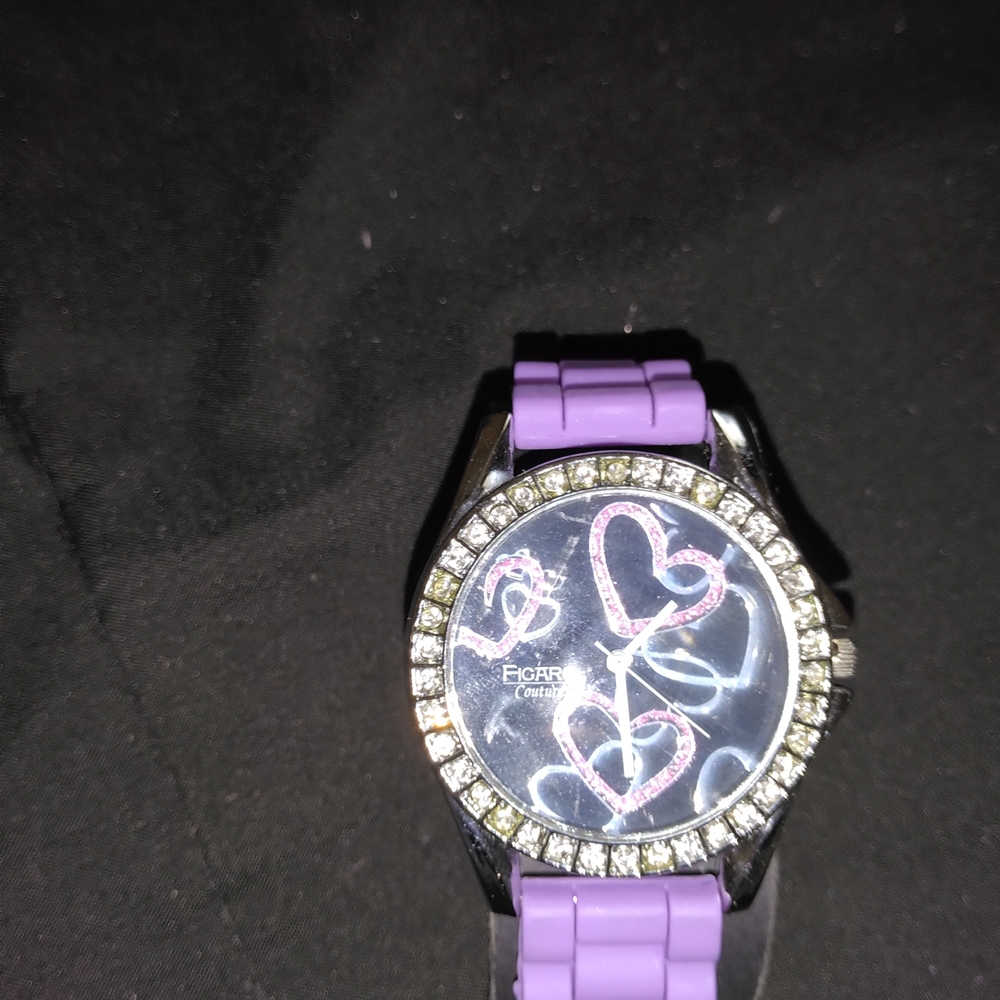 Purple and Silver Women's Watch